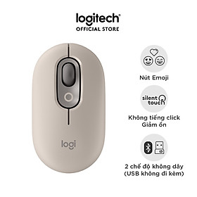 Chuột không dây bluetooth Logitech POP MOUSE - giảm ồn, nút emoji tùy chỉnh - Hàng chính hãng