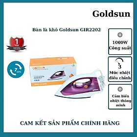 Mua Bàn Ủi Khô Cầm Tay Goldsun GIR2202 3 Mức Nhiệt Tự Động Ngắt Điện Khi Không Sử Dụng - Hàng chính hãng Goldsun