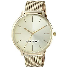 Nine West Women's NW/1981 Sunray Dial Mesh Bracelet Watch