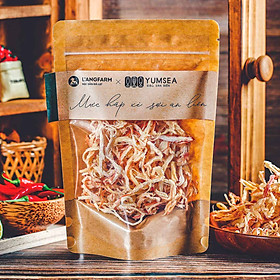 Mực hấp xé sợi ăn liền Yumsea, bịch, 90g, mẫu kraft 1 mặt trong L'angfarm