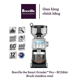 Máy xay cafe Breville 820 the Smart Grinder Pro BCG820BSS - Hàng chính hãng