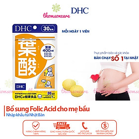 DHC Folic Acid - Bổ sung Vitamin, Axit Folic 400ug 0.4mg cho bà bầu của nhật trước và sau khi sinh - Từ DHC Nhật Bản