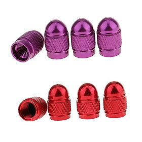 8pcs Red  Car Wheel Tire Valve Stem Dust Cap Cover Rust Proof