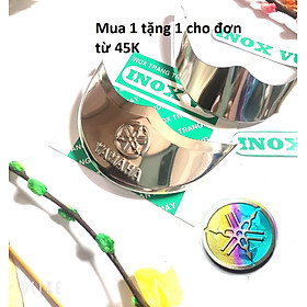 Combo Bộ ốp dè INOX xe JANUS dùng cho tất cả các dòng xe + 1 tem logo Titan YAMAHHA giá 1 cặp tại xưởng INOX Vũ