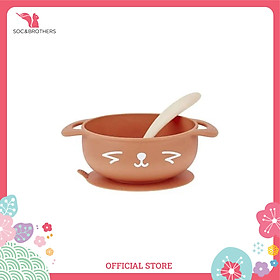 Set bát & thìa ăn dặm cho bé Tast'isy Kit BABYMOOV màu hồng