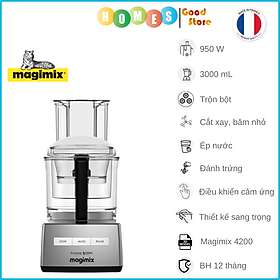 Máy Xay Cắt Magimix 4200XL Đa Năng  - Nhập Đức Làm Sinh Tố Trộn Bột Đánh Trứng, Ép Trái Cây, Nghiền Nhỏ 3L Công Suất 950W - Hàng Nhập Khẩu Đức
