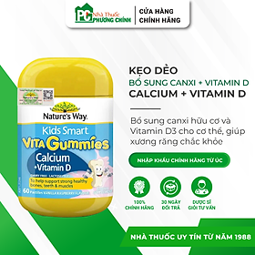 Kẹo Dẻo Bổ Sung Canxi Cho Bé Nature's Way Kids Smart Vita Gummies Calcium + Vitamin D