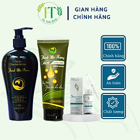 Dầu gội thảo dược Thanh Mộc Hương sạch gàu suôn mượt kết hơp Serum kích mọc tóc 350ml