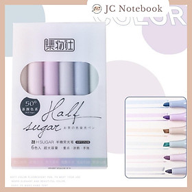 Bộ 6 Bút Dạ Quang Highlight Pastel Half Sugar