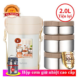 Hộp cơm giữ nhiệt Nhật Bản TAFUCO 3 tầng và 4 tầng