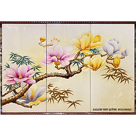 Mua Tranh bộ vẽ sơn mài phong cách hiện đại Hoa Mộc Lan-HD60