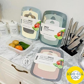 Mua Set 3 Thớt Nhựa Kháng Khuẩn Nhiều màu Hàng Cao Cấp