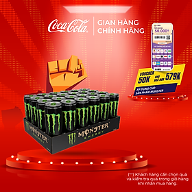 Lốc 24 Lon Nước Tăng Lực Giải Khát Monster Energy 355ml/Lon  Coca-Cola Official Store