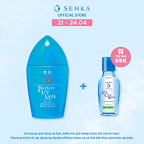 Kem Chống Nắng Dạng Sữa Senka Perfect UV Milk SPF 50+, PA++++ 41095 (40ml)