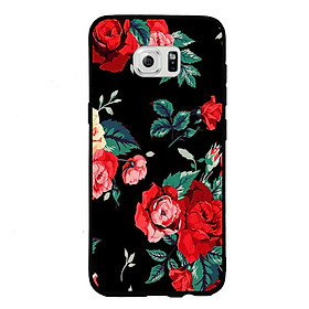 Ốp Lưng Viền TPU Cao Cấp Cho Samsung Galaxy S6 Edge - Rose 01