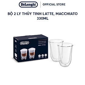 Mua  Hàng chính hãng  Bộ 2 ly thủy tinh Latte  Macchiato DeLonghi (330ml)