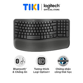 Bàn phím không dây Công thái học Logitech Wave Keys - Hàng chính hãng