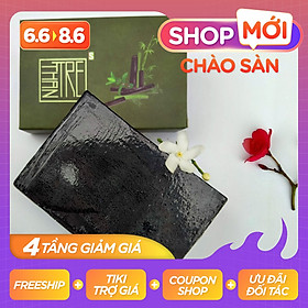 Xà bông Sinh Dược Than tre, xà bông cục handmade 100gr, mẫu bao bì vẽ mộc, hương ba tươi mát, làm sạch tẩy da chết, massage hiệu quả