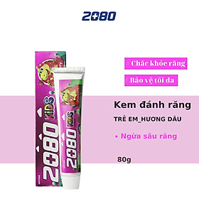 Kem đánh răng trẻ em cao cấp Hàn Quốc 2080 Kid's Toohtpaste hương dâu 80g