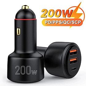 Eonline 3D USB Car Charger 200W Bộ sạc siêu nhanh 100W 65W PD TYP
