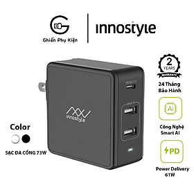 Mua Sạc Đa Cổng Innostyle 73W USB-C PD 61W + 2*USB A SMART AI – Hàng Chính Hãng