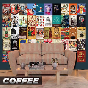 Mua COFFEE  - Set 50 Poster A4 dán tường trang trí decor quán nhà cửa - STICKER FACTORY