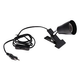 E27 Pet Reptile Heating Light UVA UVB Bulb Clamp Lamp Holder EU Plug