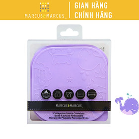 Bát ăn dặm silicon vuông có thể xếp gọn cho bé Marcus & Marcus