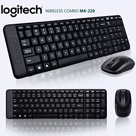 Bộ Bàn phím chuột không dây Logitech MK220 - Hàng Chính Hãng