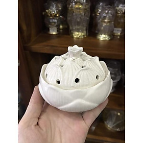 Mua Hũ đốt trầm sứ trắng