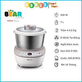 Máy Trộn Bột Ủ Bột Lên Men Tự Động BEAR HMJ-A70C1 Chống Dính Bột Dung Tích 7 Lít Công Suất 250 W - Bản Nội Địa