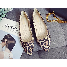 Giày Búp Bê Vanessa Da Beo 0541