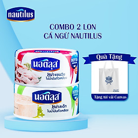 Combo 2 lon Cá Ngừ Nautilus xắt khúc xắt lát ngâm dầu