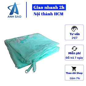 Mùng ngủ không cửa giăng dây 4 góc truyền thống - Vải tuyn dày lỗ nhỏ chống muỗi tuyệt đối