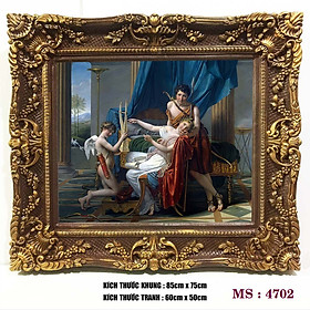 Tranh treo tường châu âu trang trí phòng khách, phòng ngủ. Bức tranh Sappho and Phaon - Sappho và người tình Phaon. MS 4702