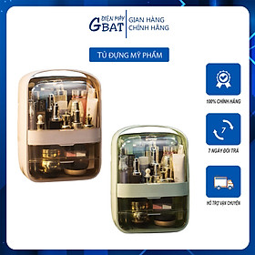 Mua Hộp đựng ️   ️ Tủ đựng đồ trang điểm mini 2 tầng có nắp đậy  chống bụi sang trọng