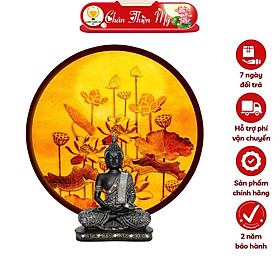 Mua Đèn Thờ Hào Quang Phật Tranh Trúc Chỉ Tròn  Trang Trí Bàn Thờ  Hào Quang Trúc Chỉ Hoa Sen TC-HQ-01