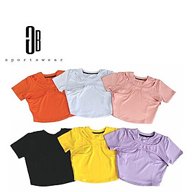 Áo croptop cộc ngắn tay khéo ngực siêu độc đáo nhiều màu