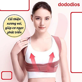 Đai Chống Gù Lưng và Bảo Vệ Vòng 1 - Chính hãng dododios - mi05 - Hồng S dưới 50kg