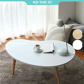 Mua Bàn trà hạt đậu hiện đại  trẻ trung với chân gỗ tự nhiên to 3cm  chân cao 30cm hoặc 40cm tháo lắp dễ dàng