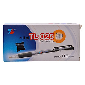 Hộp 20 Bút Thiên Long TL025 Grip - Mực Đen