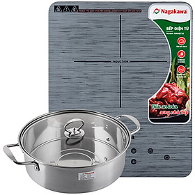 Bếp Từ Đơn Nagakawa NAG0710 (2000W) - Kèm Nồi Lẩu - Hàng Chính Hãng