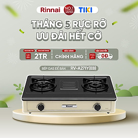 Mua Bếp gas dương Rinnai RV-A271Y(EB) mặt bếp men và kiềng bếp men - Hàng chính hãng