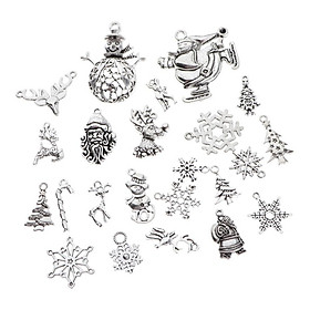 23 Pieces Christmas Charms Set Mixed Pendants Beads for Crafting, Jewelry Findings Making Accessory For DIY Necklace Bracelet