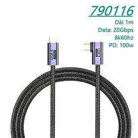 Mua Cáp thunderbolt 3 USB Type C 3.1 dài 1m/ 3m cho màn hình type-c hỗ trợ 4K60Hz  PD 100w  C to C - Hồ Phạm