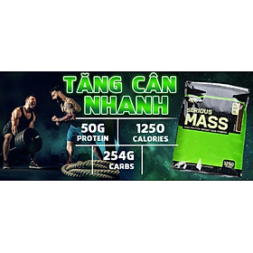 Serious Mass 5.4Kg (12Lbs) - Sữa Tăng Cân, Tăng Cơ cho người Gầy, bổ sung đầy đủ thành phần dinh dưỡng