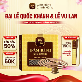 Mua Trầm Hương Khoanh 4 Giờ – Hộp Vàng 12 Miếng | Bảo Trầm | Thơm Sâu Tự Nhiên  Không Hóa Chất