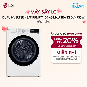 Mua  Chỉ giao Miền Bắc  Máy sấy LG DUAL Inverter Heat Pump 10.5kg màu trắng DVHP50W - Hàng Chính Hãng