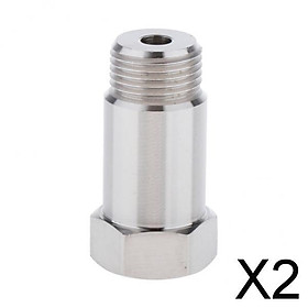 2xNew Stainless O2 Sensor Extension Spacer Fix Adapter Isolator 45mm-M18 x 1.5