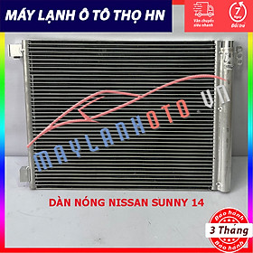 Dàn (giàn) nóng Nissan Sunny 2014 (Phin liền) Hàng xịn Thái Lan (hàng chính hãng nhập khẩu trực tiếp)